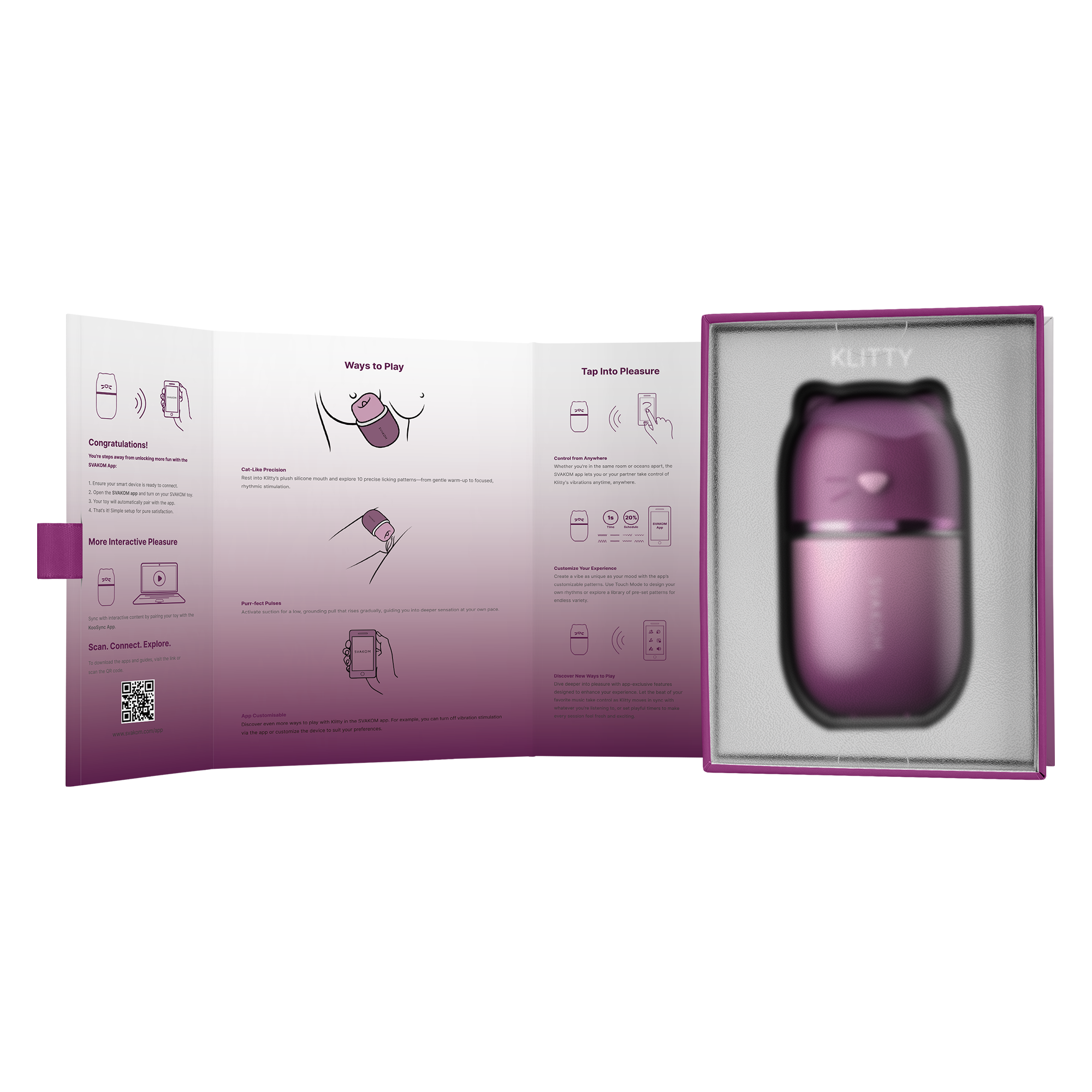 SVAKOM – Klitty – Dual-Action-Stimulator zum Lecken und Saugen – Dusty Lavender