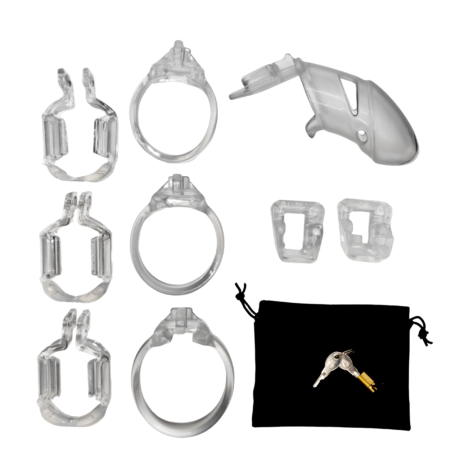 The Vice Mach 2 – Keuschheitskäfig Plus – Transparent
