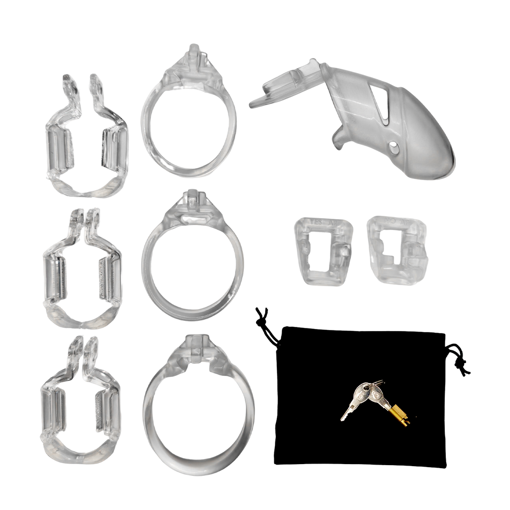 The Vice Mach 2 – Keuschheitskäfig Plus – Transparent