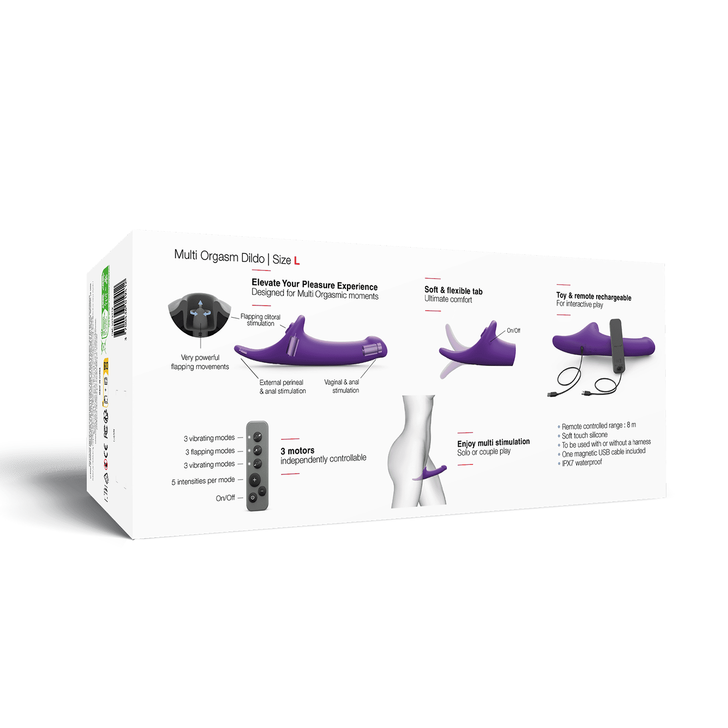 Strap-On-Me – Multi-Orgasmus-Dildo – Größe L – Lila