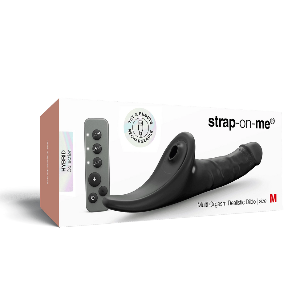 2: Strap-On-Me – Realistischer Multi-Orgasmus-Dildo – Größe M – Schwarz