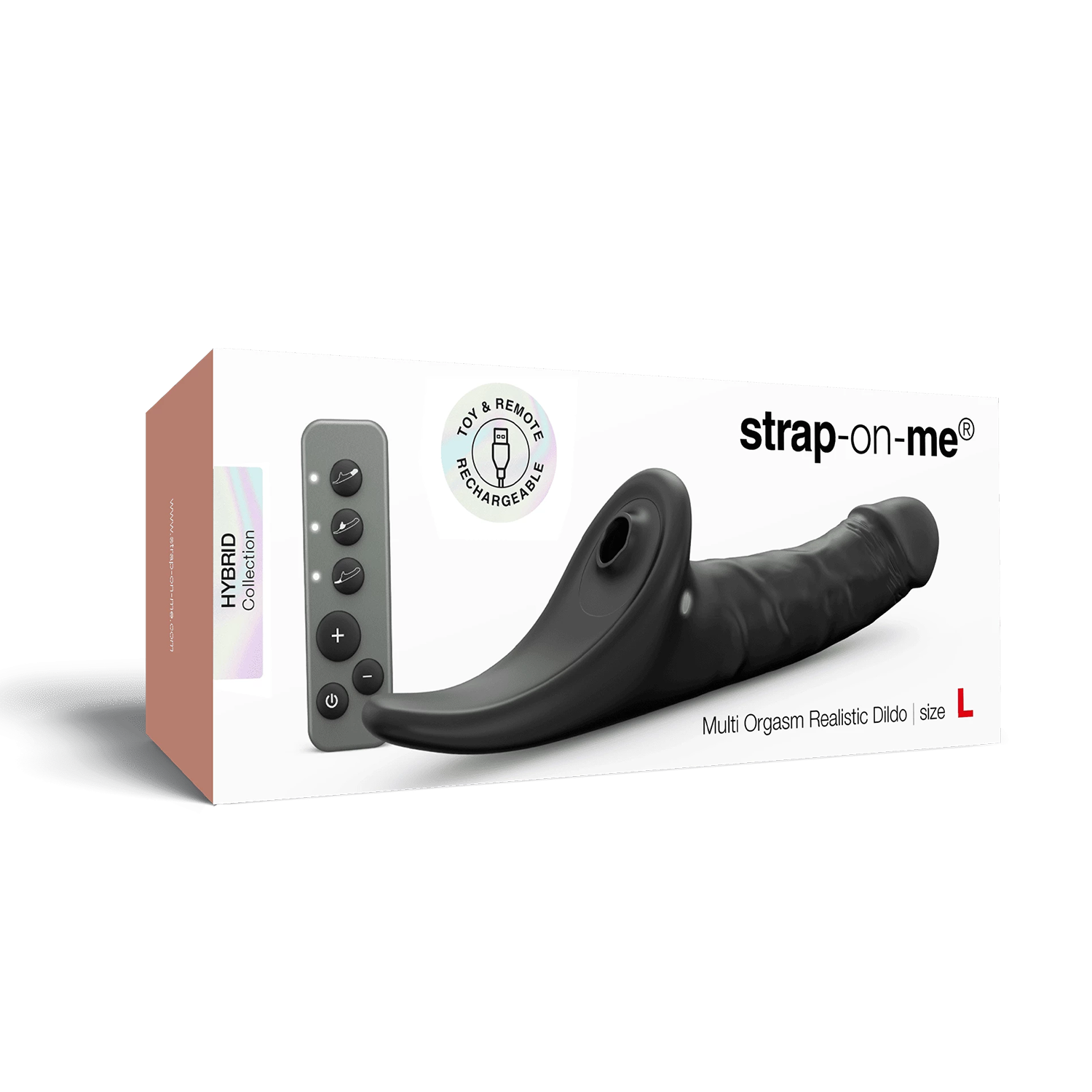 2: Strap-On-Me – Realistischer Multi-Orgasmus-Dildo – Größe L – Schwarz