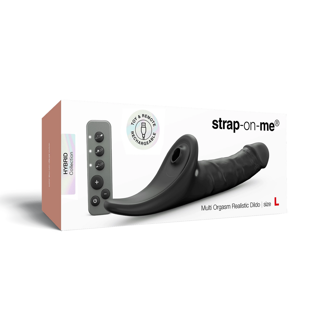 2: Strap-On-Me – Realistischer Multi-Orgasmus-Dildo – Größe L – Schwarz