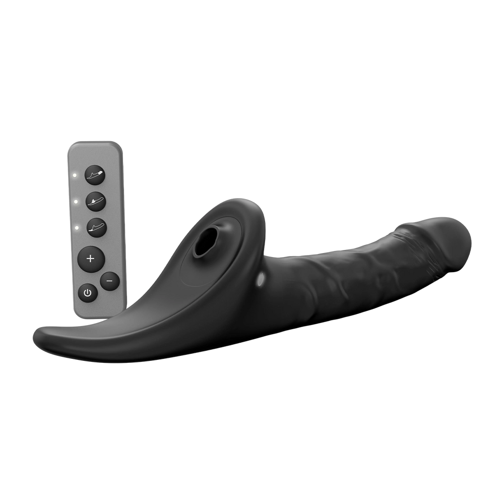 Strap-On-Me – Realistischer Multi-Orgasmus-Dildo – Größe XL – Schwarz