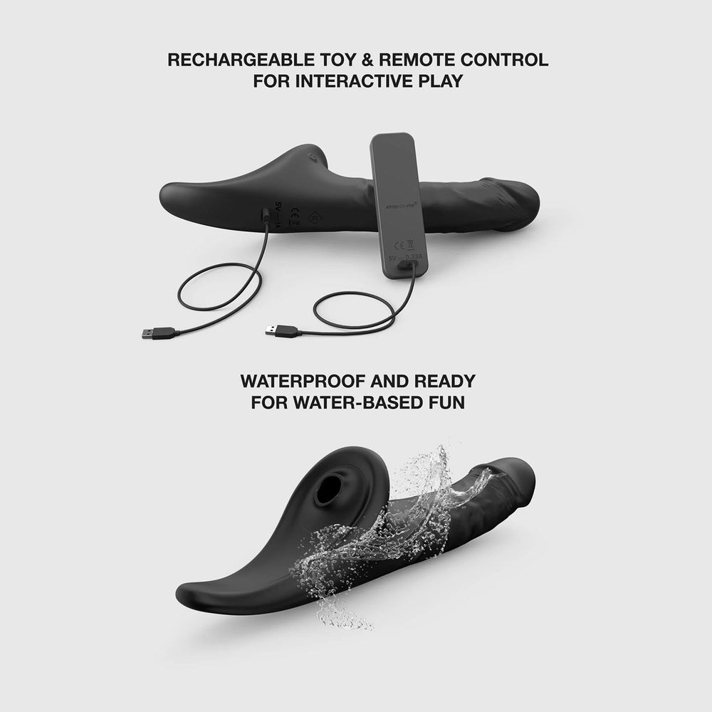 7: Strap-On-Me – Realistischer Multi-Orgasmus-Dildo – Größe XL – Schwarz