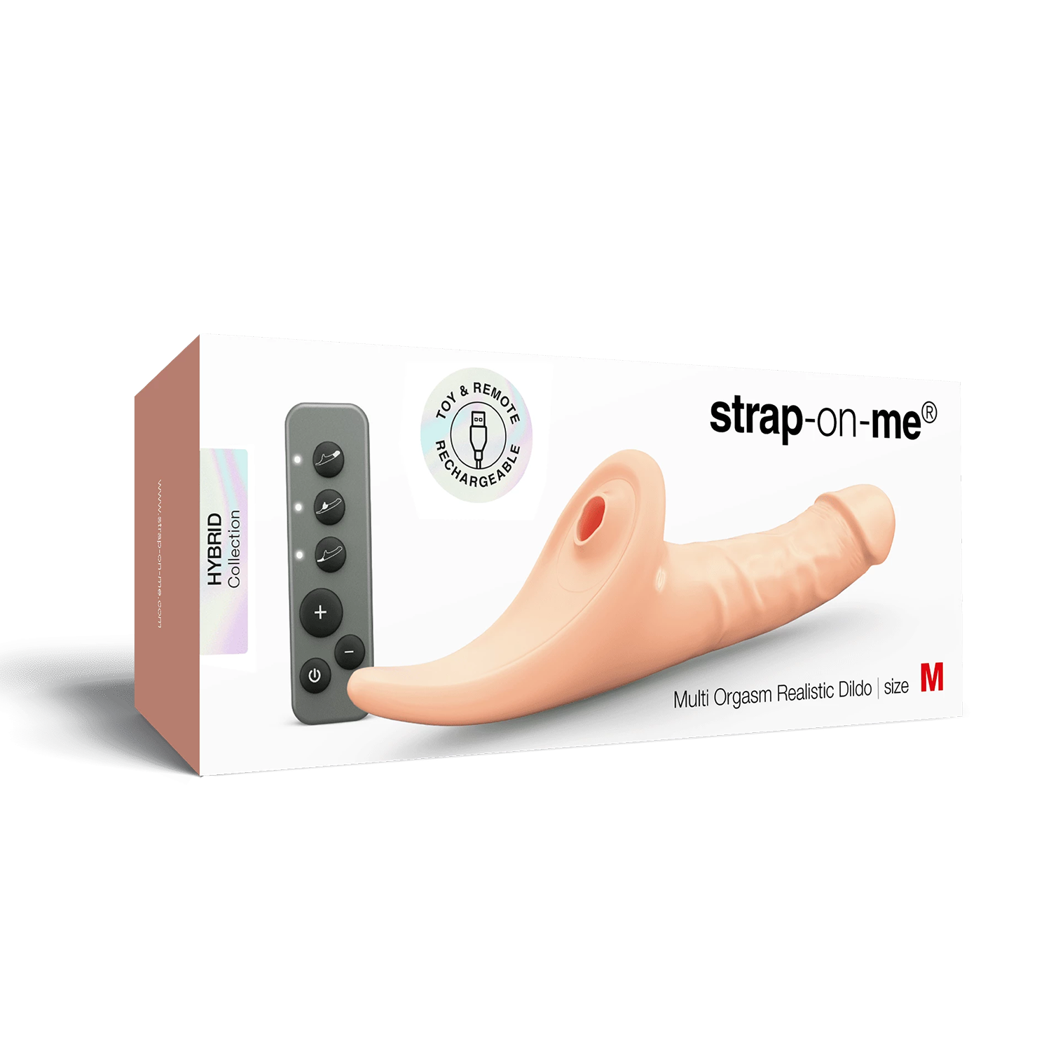 Strap-On-Me – Realistischer Multi-Orgasmus-Dildo – Größe M – Nude