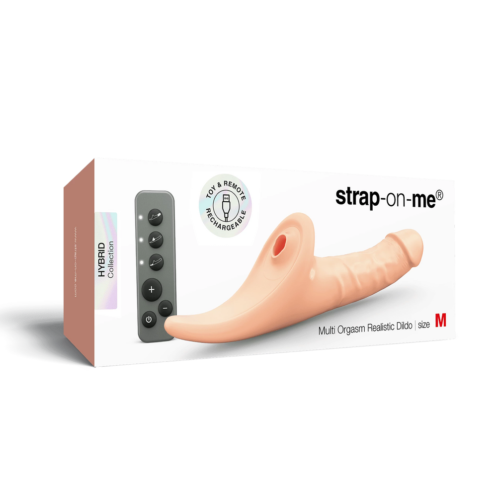 Strap-On-Me – Realistischer Multi-Orgasmus-Dildo – Größe M – Nude