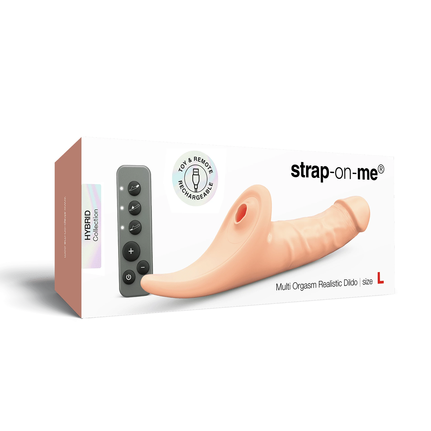 Strap-On-Me – Realistischer Multi-Orgasmus-Dildo – Größe L – Nude