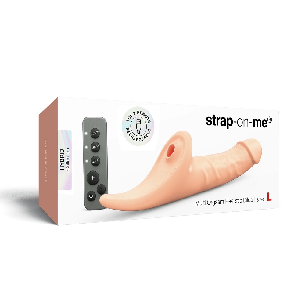 Strap-On-Me – Realistischer Multi-Orgasmus-Dildo – Größe L – Nude