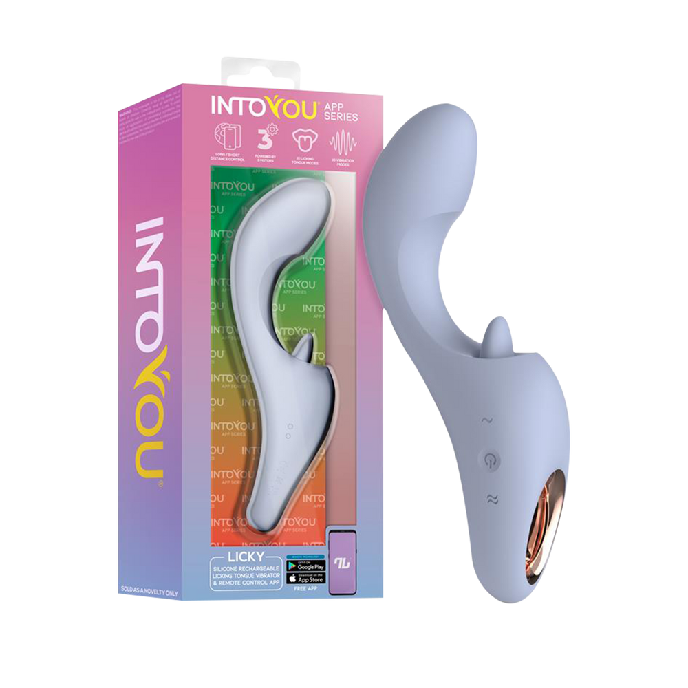 IY – Licky – Leckender Zungenvibrator mit App-Steuerung – Hellblau
