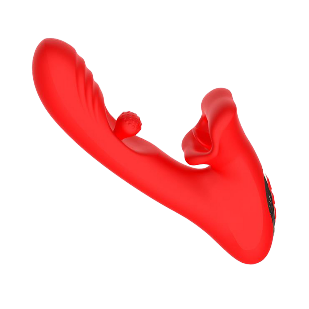 IY – Franky – Beißender und rotierender Kugelvibrator mit App-Steuerung – Rot