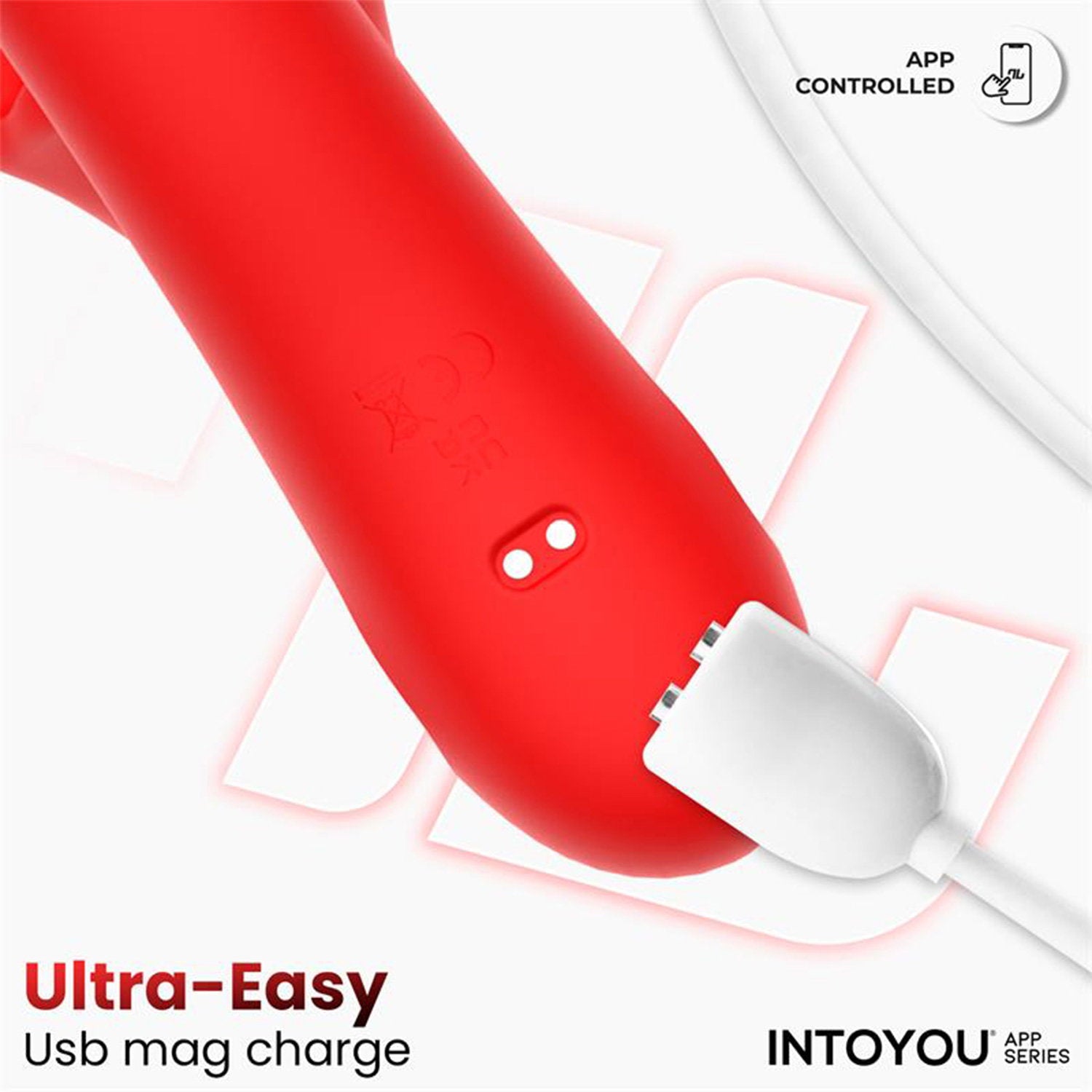 IY – Franky – Beißender und rotierender Kugelvibrator mit App-Steuerung – Rot
