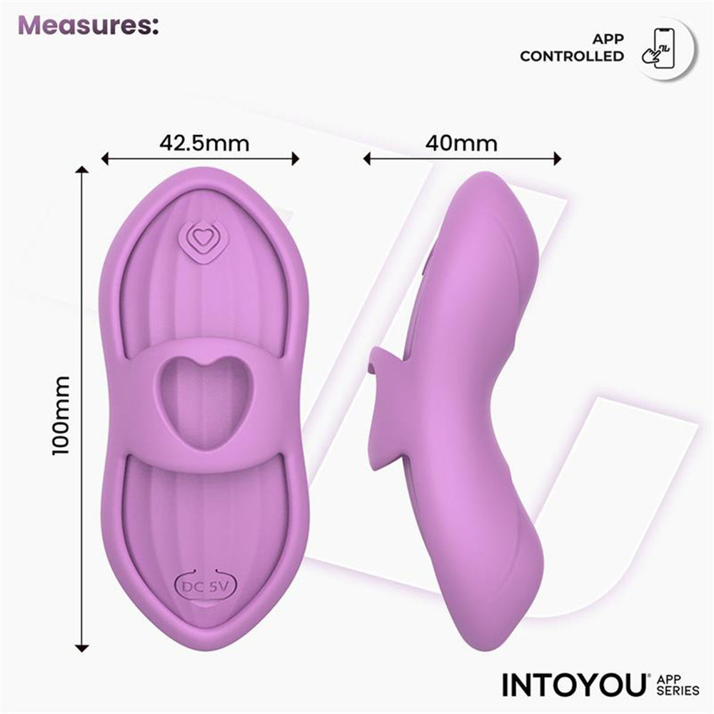 IY – Laia – Beheizbarer Fingervibrator mit App-Steuerung – Lavendel
