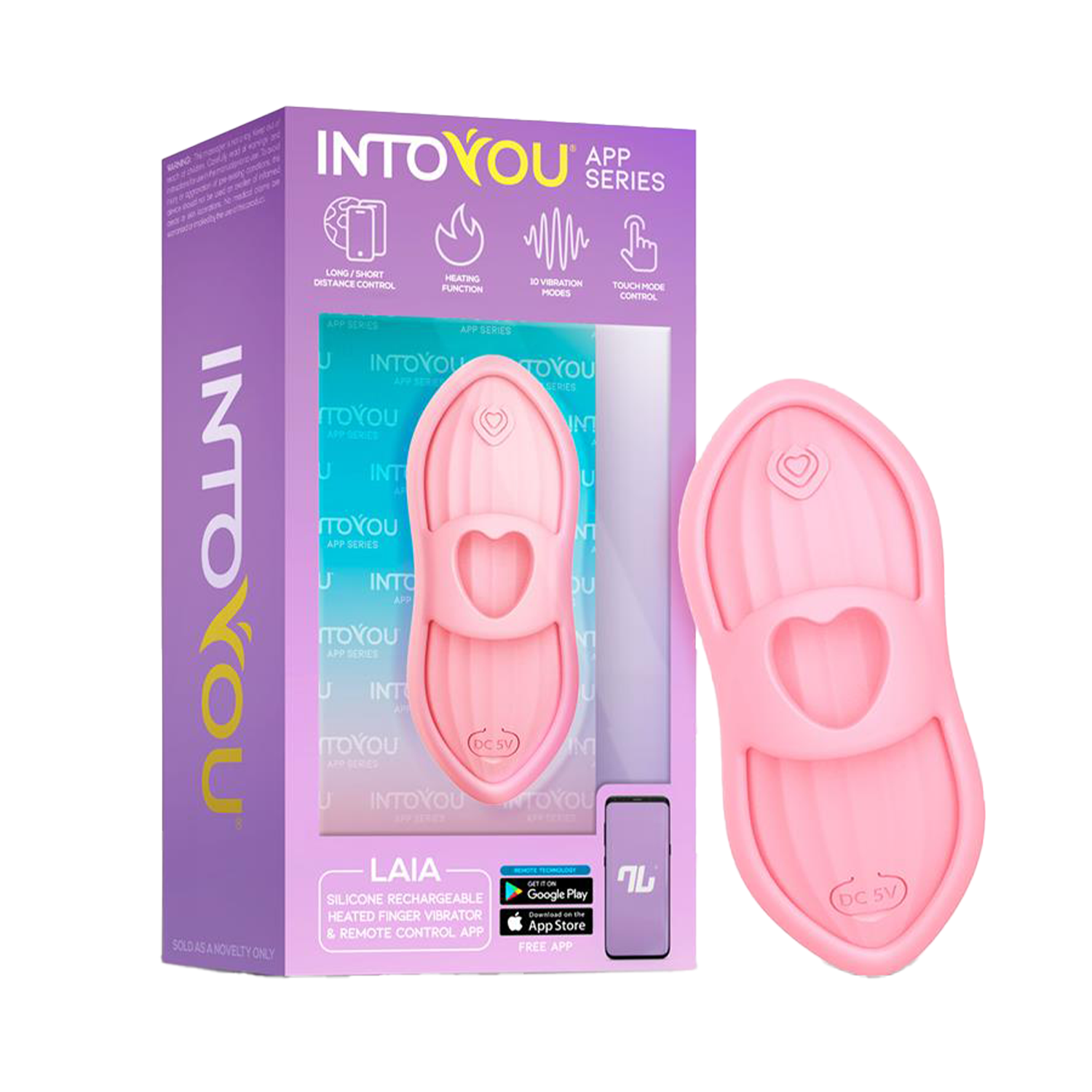 IY – Laia – Beheizbarer Fingervibrator mit App-Steuerung – Pink