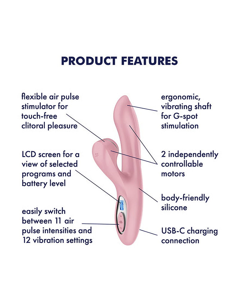 Satisfyer – Pro+ G-Spot Generation 2 – Air Pulse Rabbit-Vibrator – Rosa