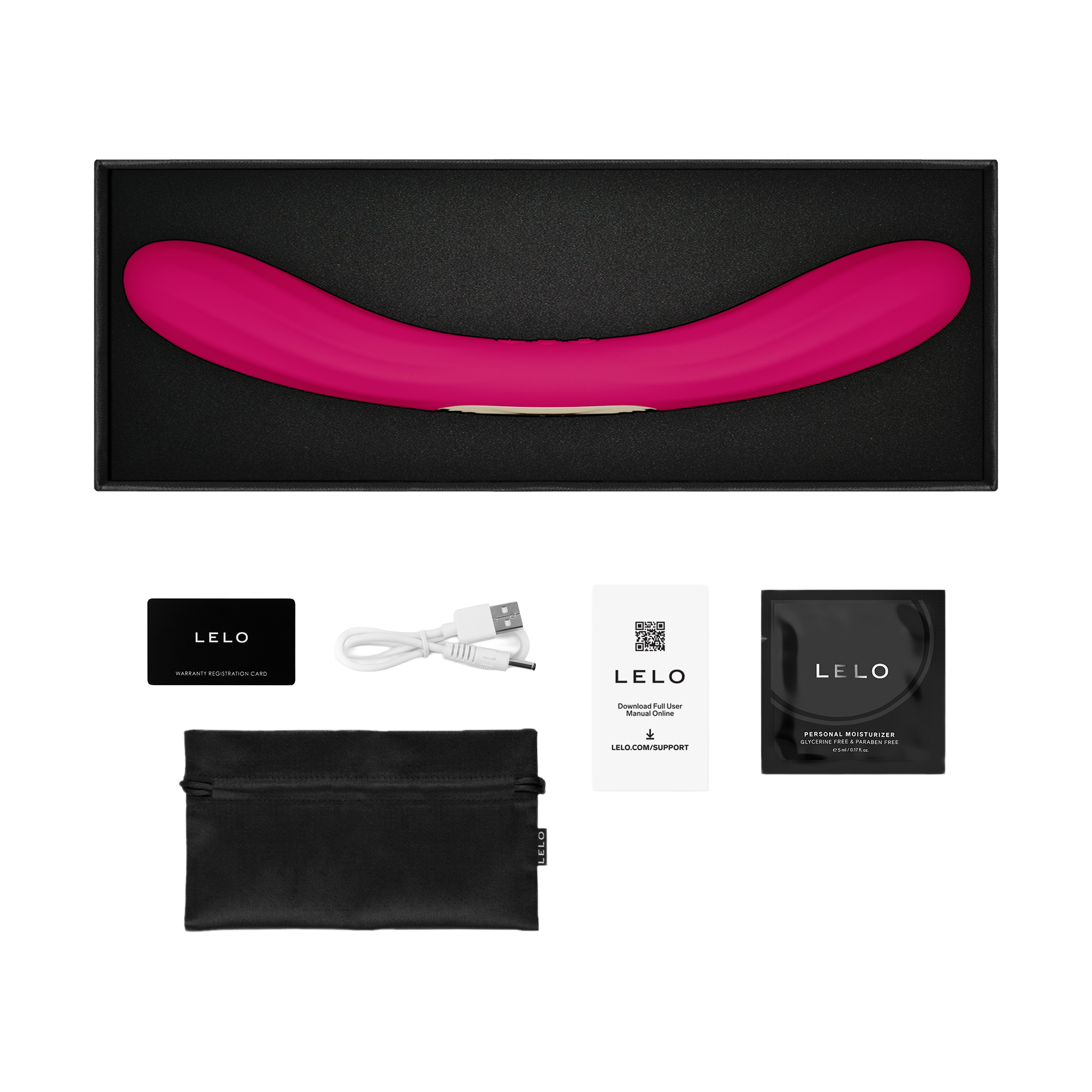 LELO – BOOMERANG™ – Doppelseitiger Vibrator – Cerise