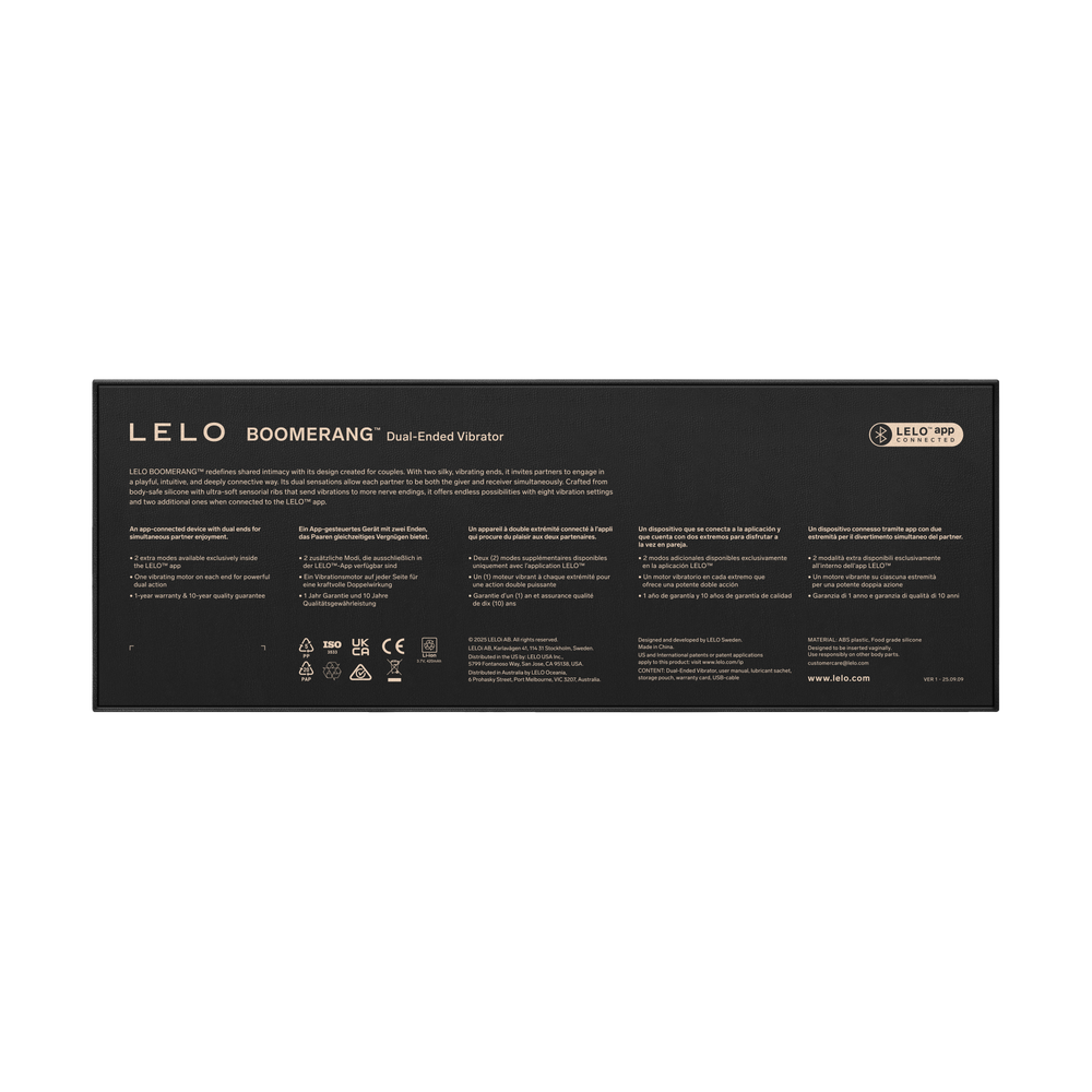 LELO – BOOMERANG™ – Doppelseitiger Vibrator – Cerise