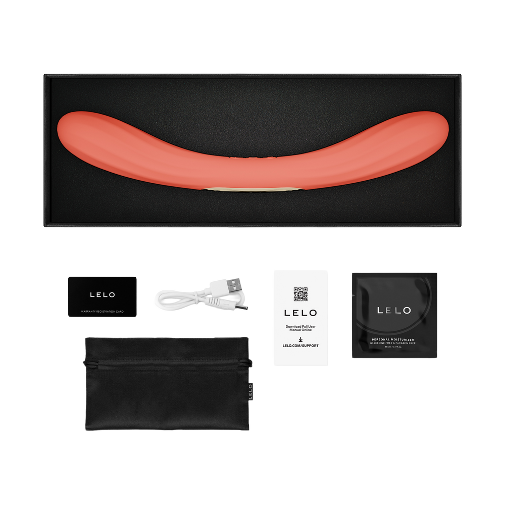 LELO – BOOMERANG™ – Doppelseitiger Vibrator – Korallenrot