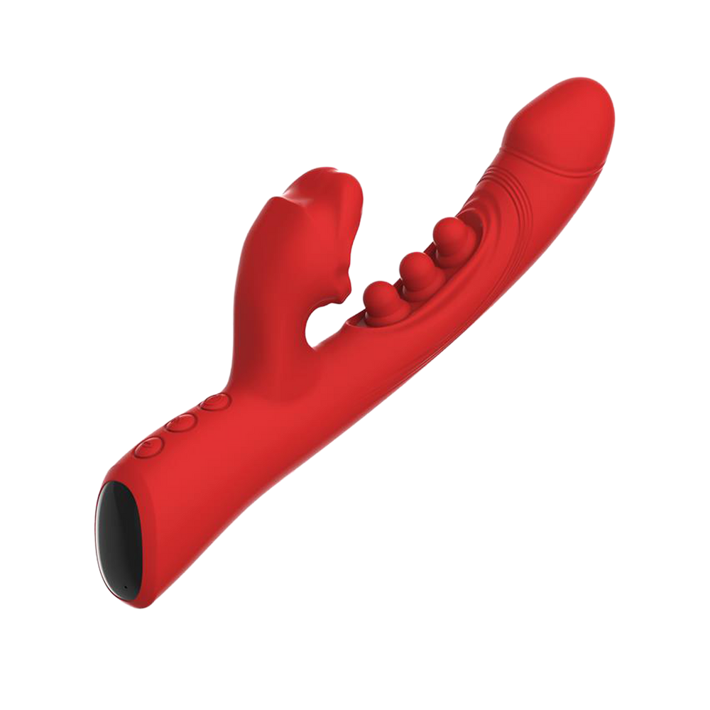 3: IY – Trixy – Mundvibrator mit dreifacher Klopffunktion und App-Steuerung – Rot