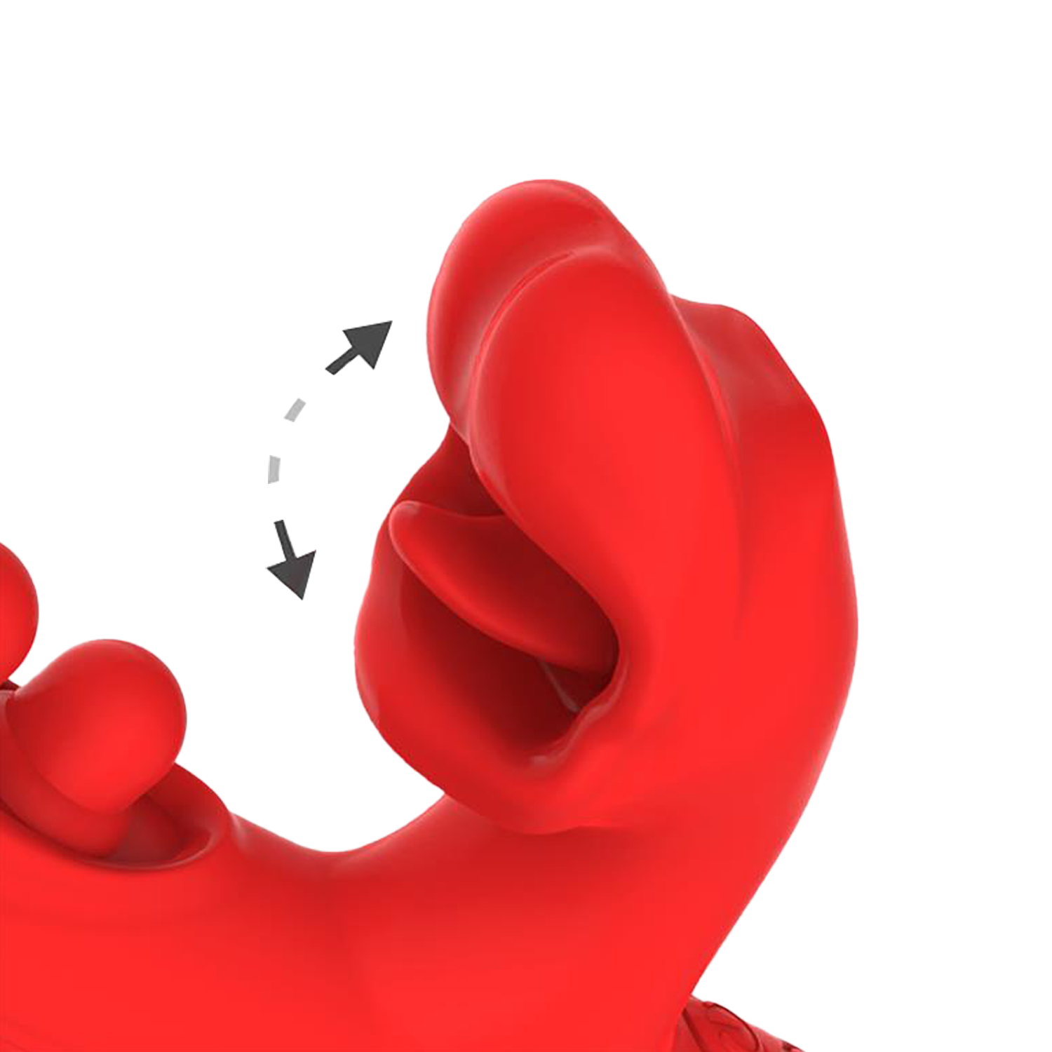 IY – Trixy – Mundvibrator mit dreifacher Klopffunktion und App-Steuerung – Rot