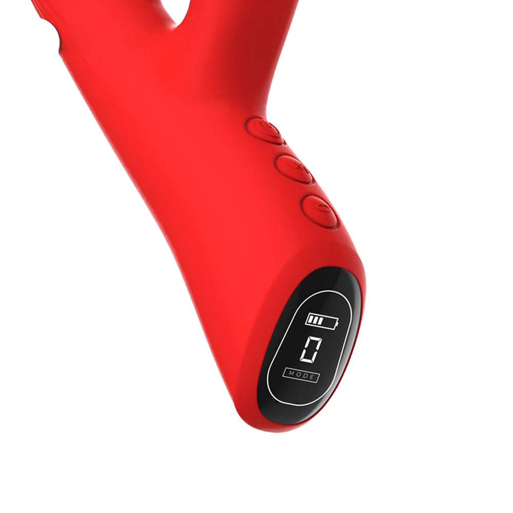 6: IY – Trixy – Mundvibrator mit dreifacher Klopffunktion und App-Steuerung – Rot