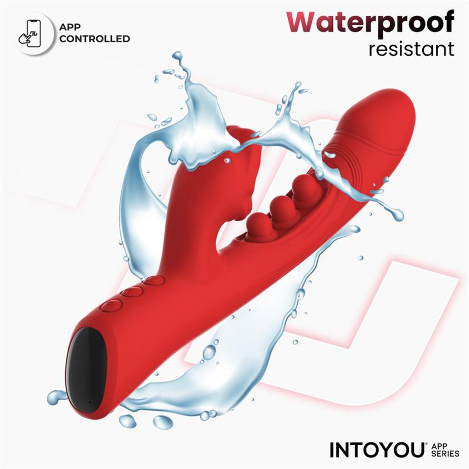 IY – Trixy – Mundvibrator mit dreifacher Klopffunktion und App-Steuerung – Rot