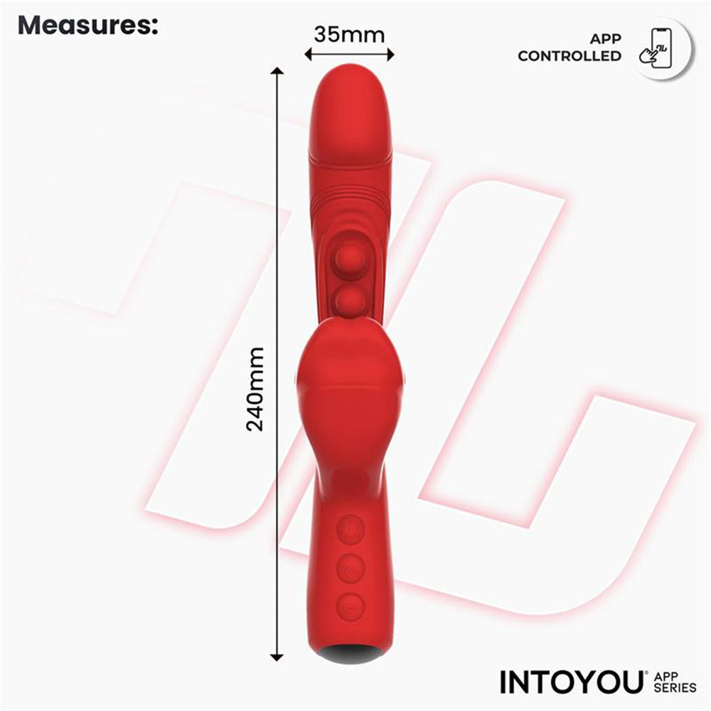 10: IY – Trixy – Mundvibrator mit dreifacher Klopffunktion und App-Steuerung – Rot