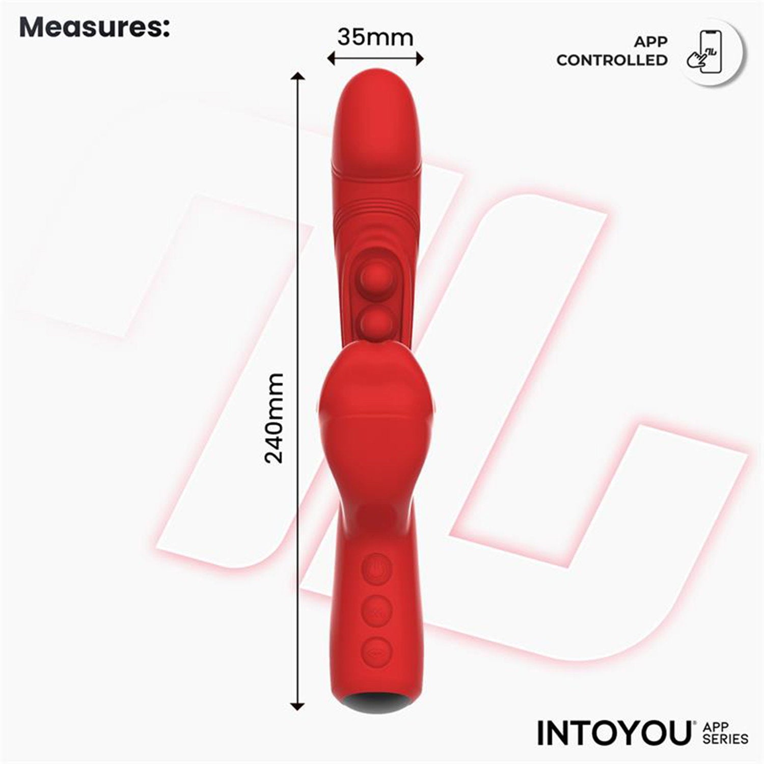 IY – Trixy – Mundvibrator mit dreifacher Klopffunktion und App-Steuerung – Rot