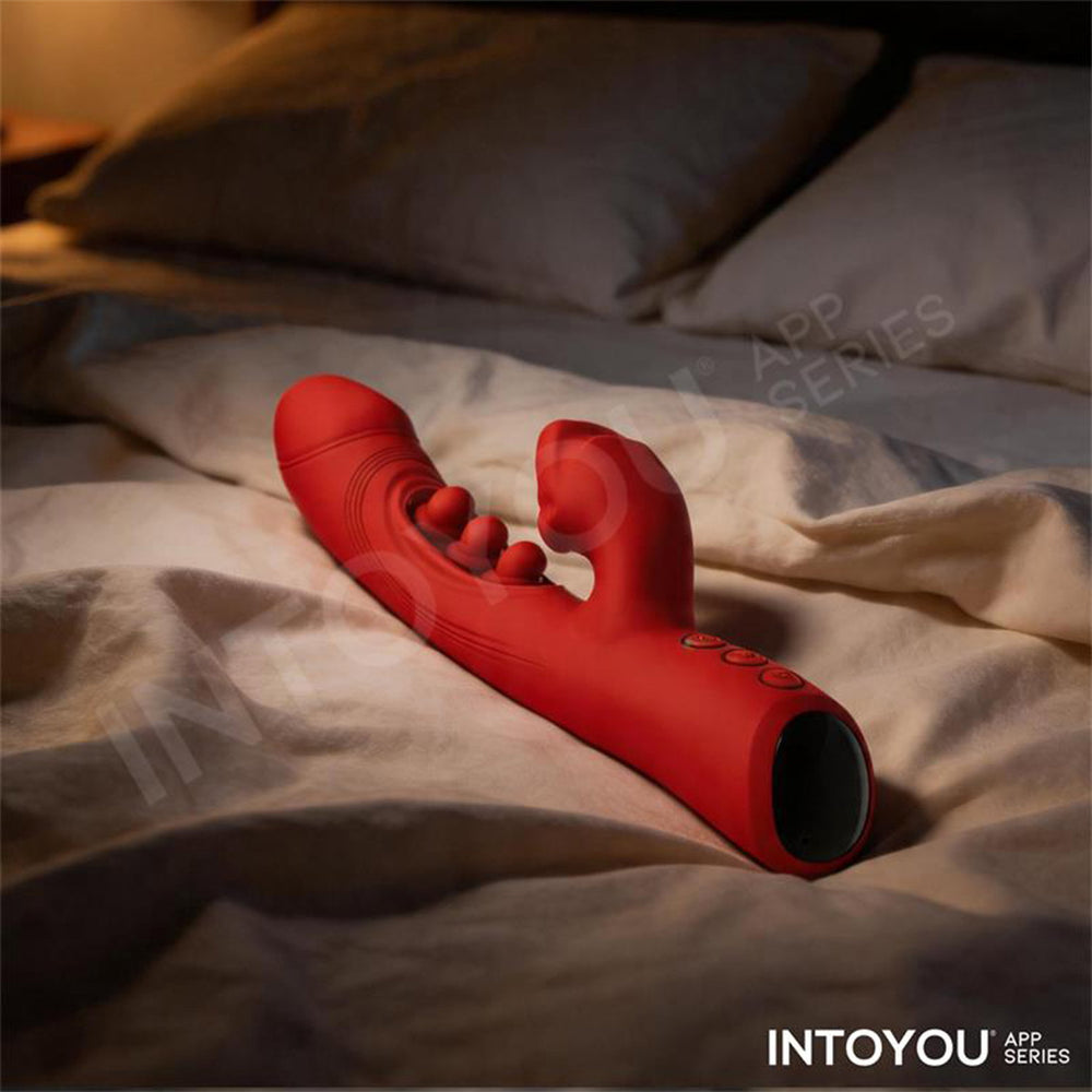 IY – Trixy – Mundvibrator mit dreifacher Klopffunktion und App-Steuerung – Rot