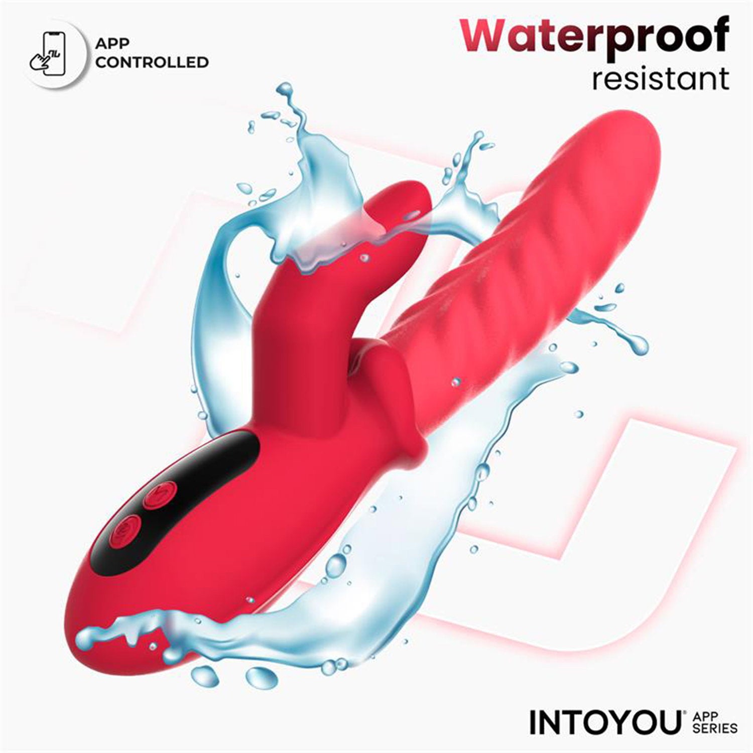 IY – Tingly – Vibrator mit Schwingfunktion und Fingeraufsatz, per App steuerbar – Rot