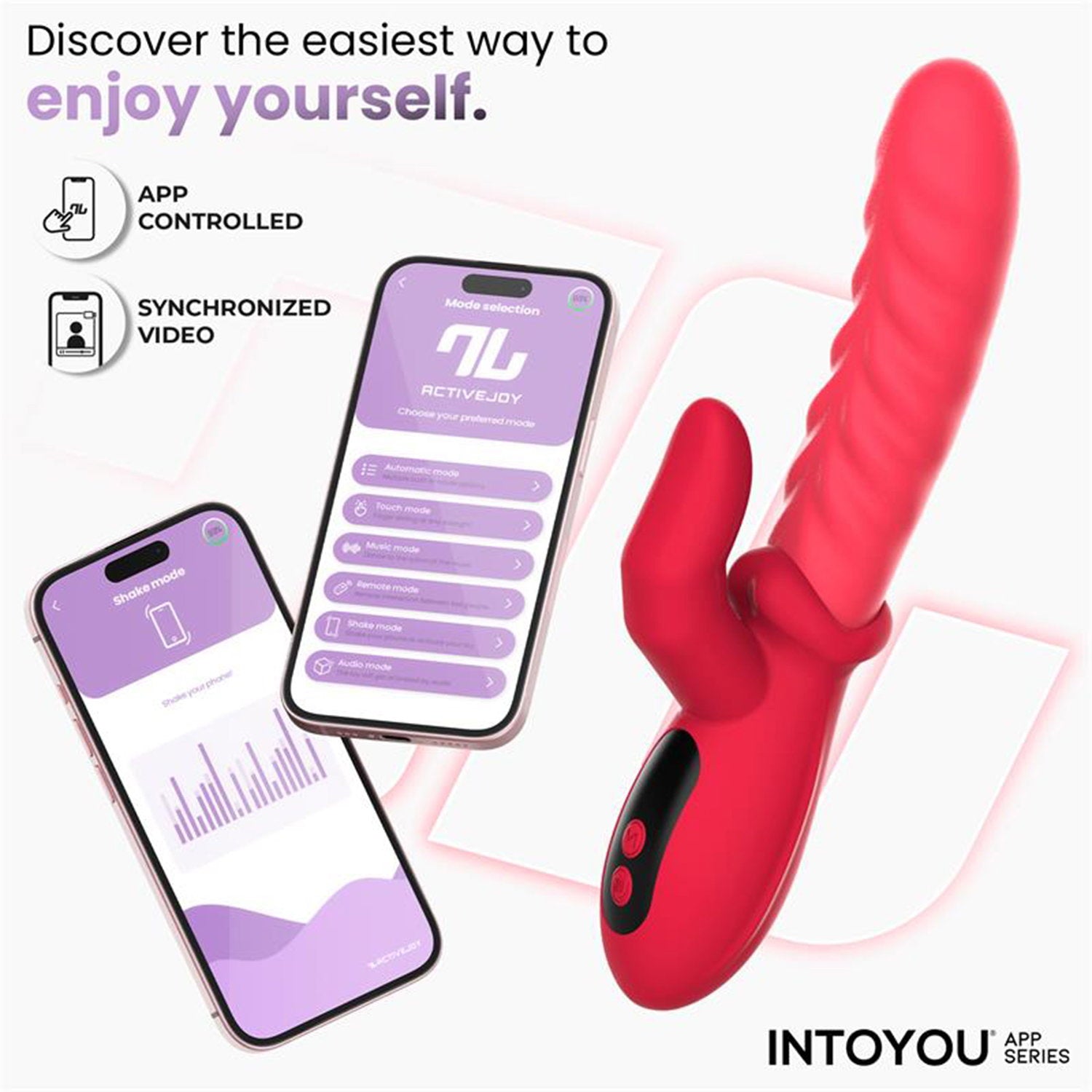 9: IY – Tingly – Vibrator mit Schwingfunktion und Fingeraufsatz, per App steuerbar – Rot