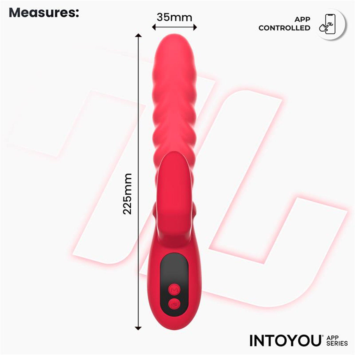 10: IY – Tingly – Vibrator mit Schwingfunktion und Fingeraufsatz, per App steuerbar – Rot