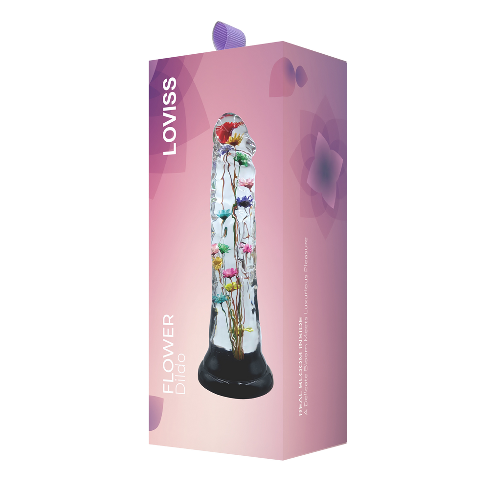 LOVISS – Helichrysum – Dildo mit Gartenblumen-Textur – Transparent