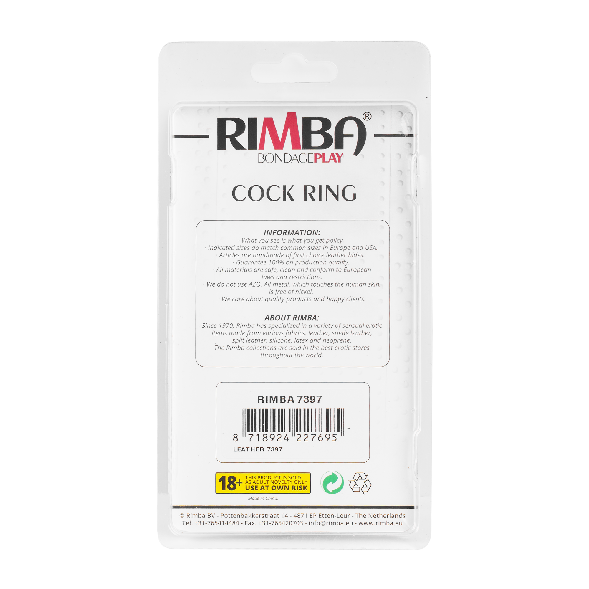 Rimba - Penisband mit Nieten in Innenseite