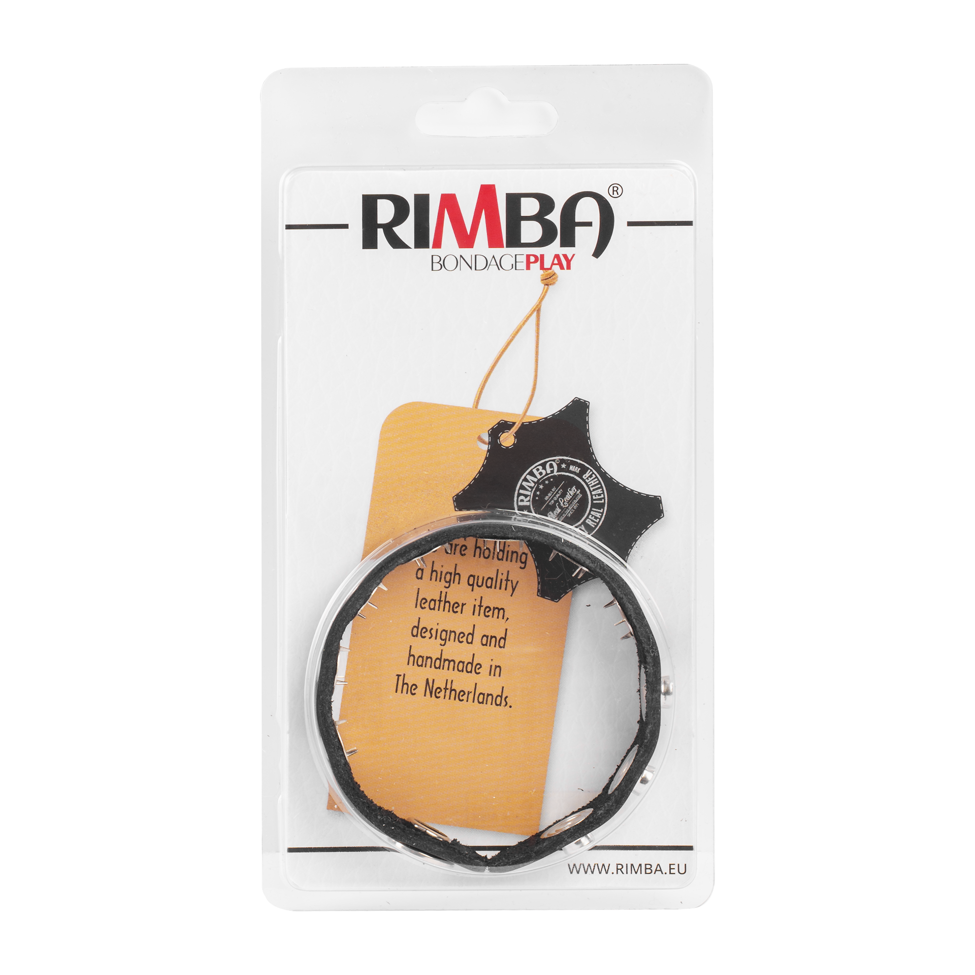 Rimba - Penisband verziert mit Nieten und Innendornen