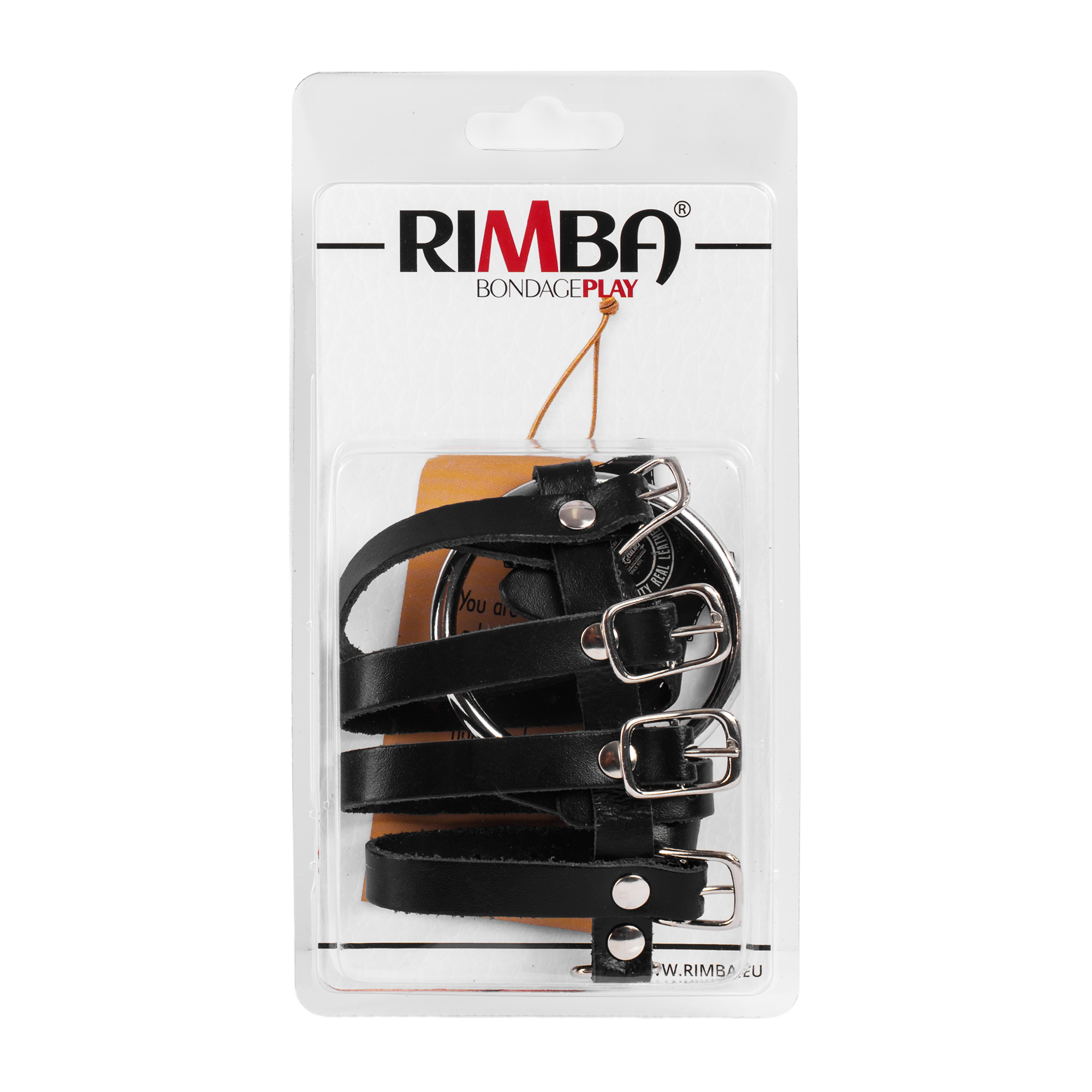 Rimba - Penisrohr aus Riemen mit Ring hinter den Hodensack