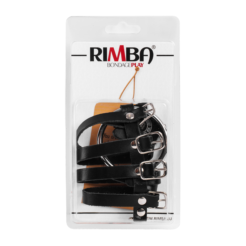 Rimba - Penisrohr aus Riemen mit Ring hinter den Hodensack