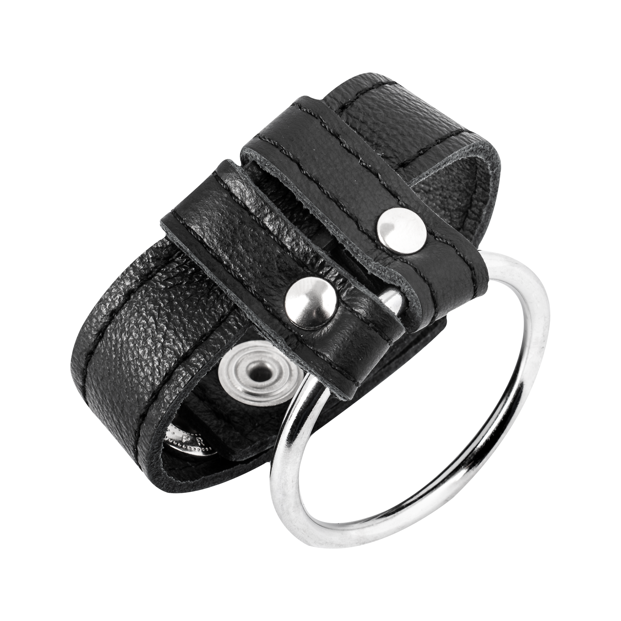 3: Rimba - Penisartikel mit metalen Ring und Drückknöpfen