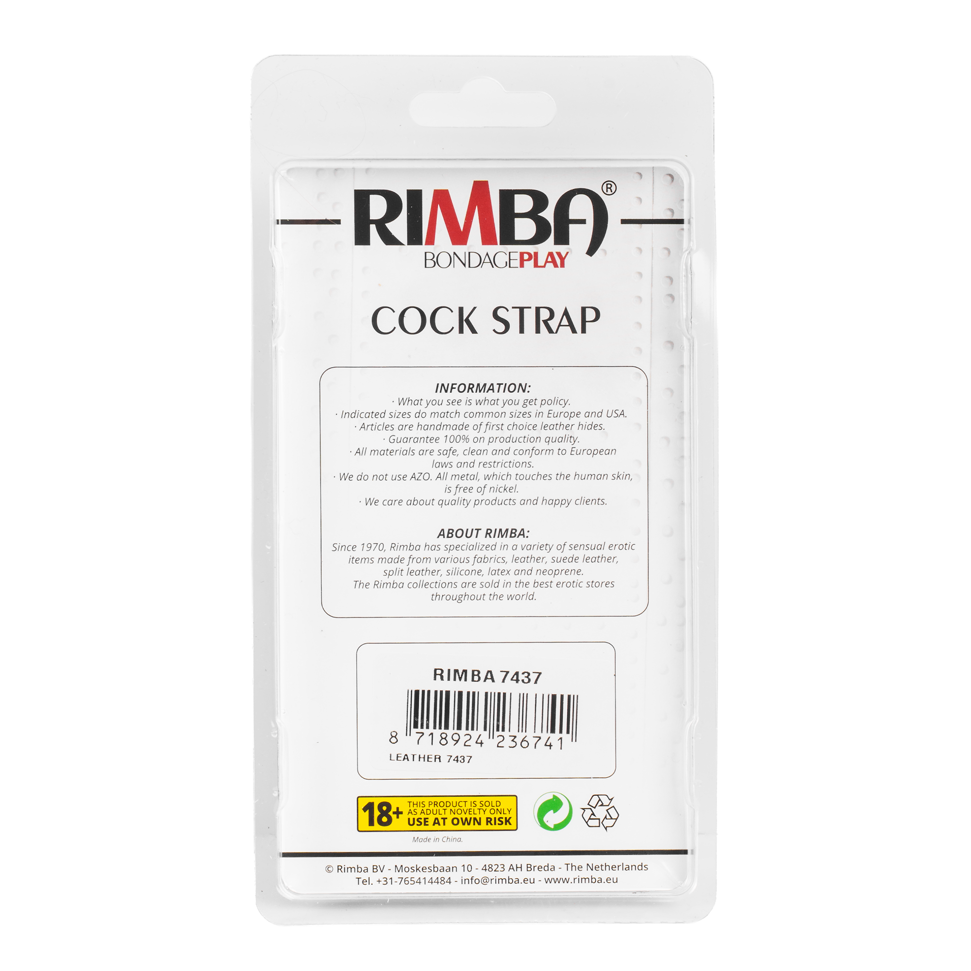 6: Rimba - Leder Hodensackstretcher 3 cm Hoche