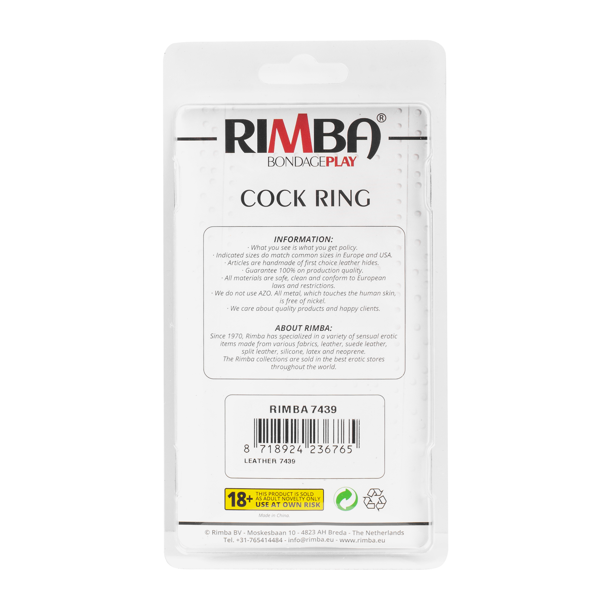Rimba - Leder Penisring