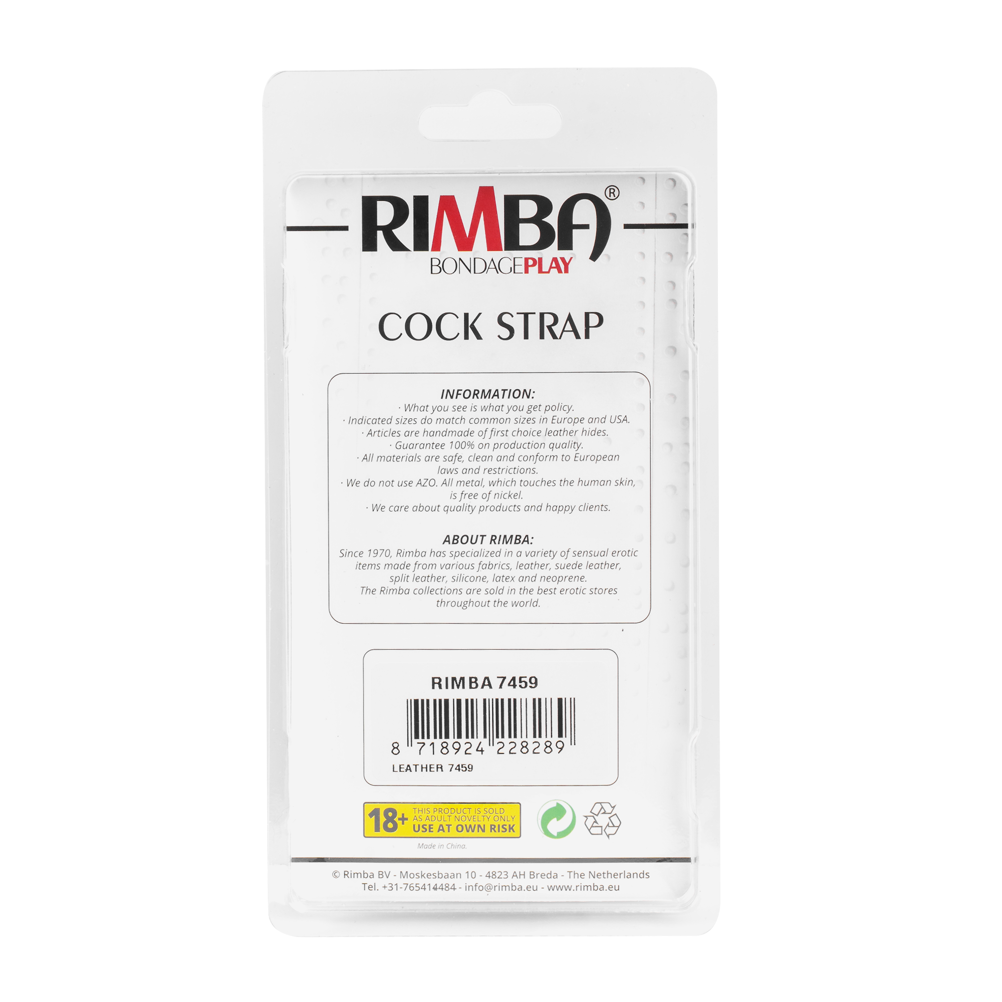6: Rimba - Penis / Hodensack Teiler mit Drückknöpfen ohne Gewichten