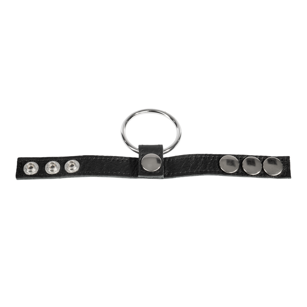 3: Rimba - Nappaleder Cockring mit auswechselbaren Metalring von 40 mm