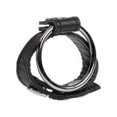 Rimba - Nappaleder Cockring mit auswechselbaren Metalring von 40 mm