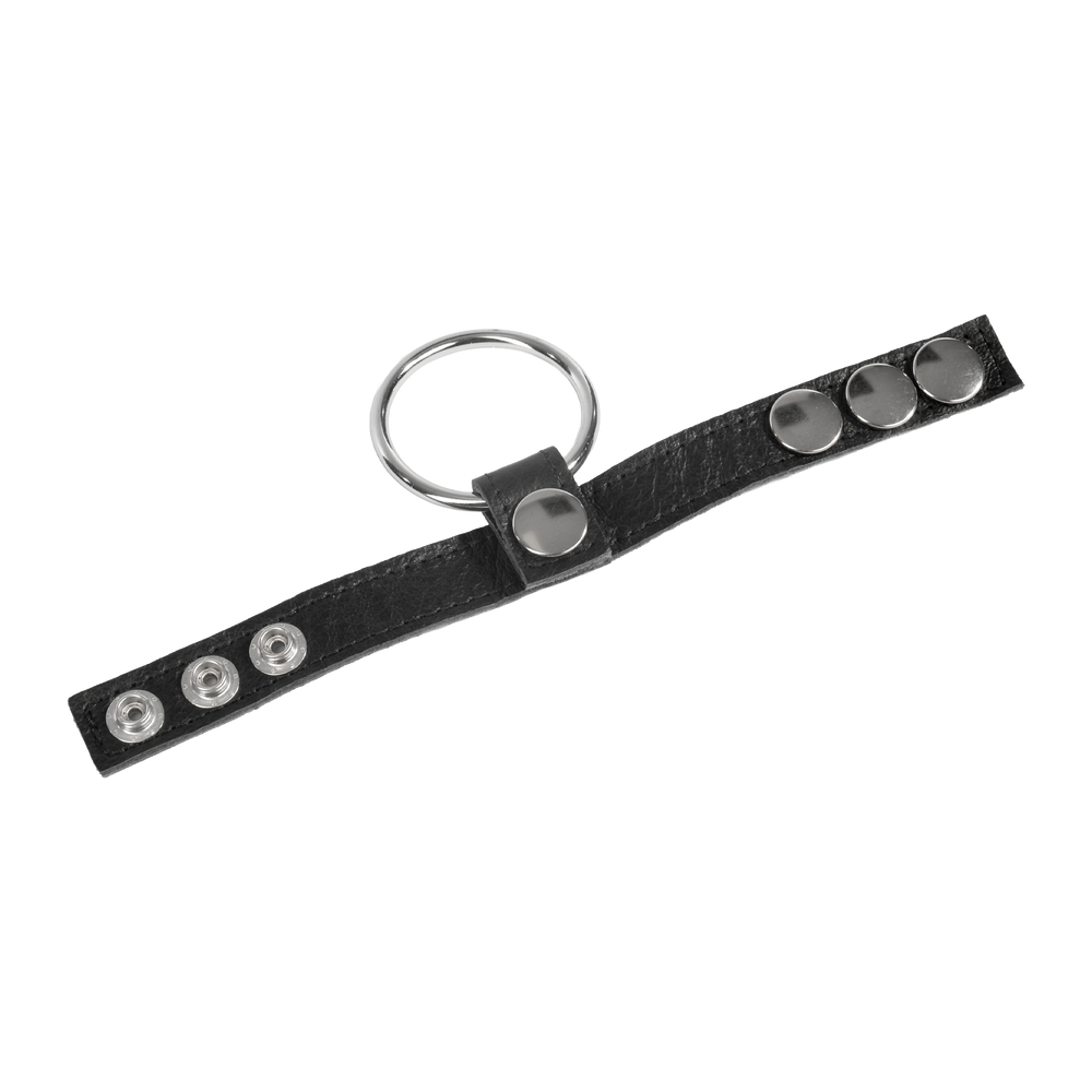 4: Rimba - Nappaleder Cockring mit auswechselbaren Metalring von 40 mm