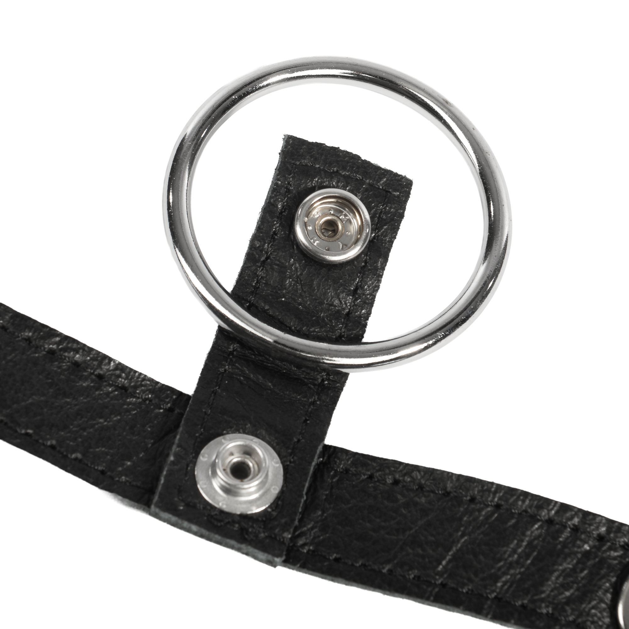 6: Rimba - Nappaleder Cockring mit auswechselbaren Metalring von 40 mm