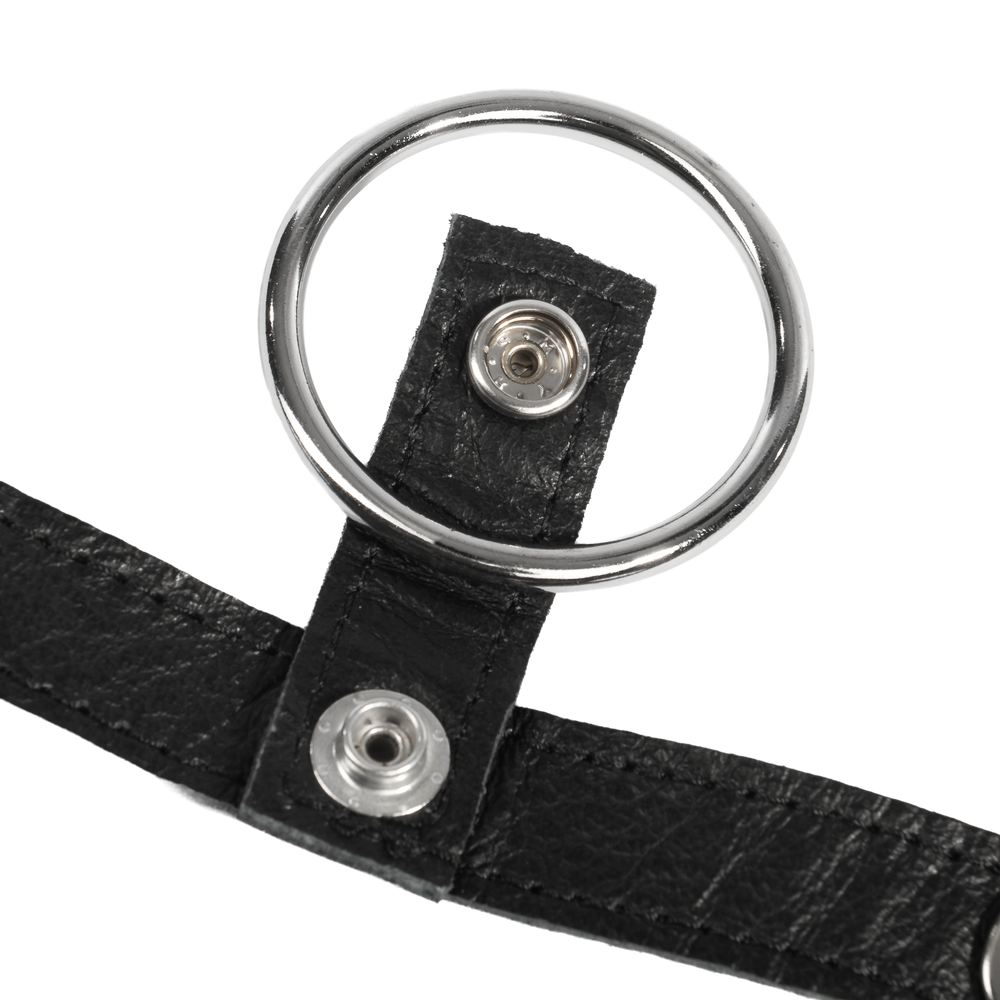 6: Rimba - Nappaleder Cockring mit auswechselbaren Metalring von 40 mm