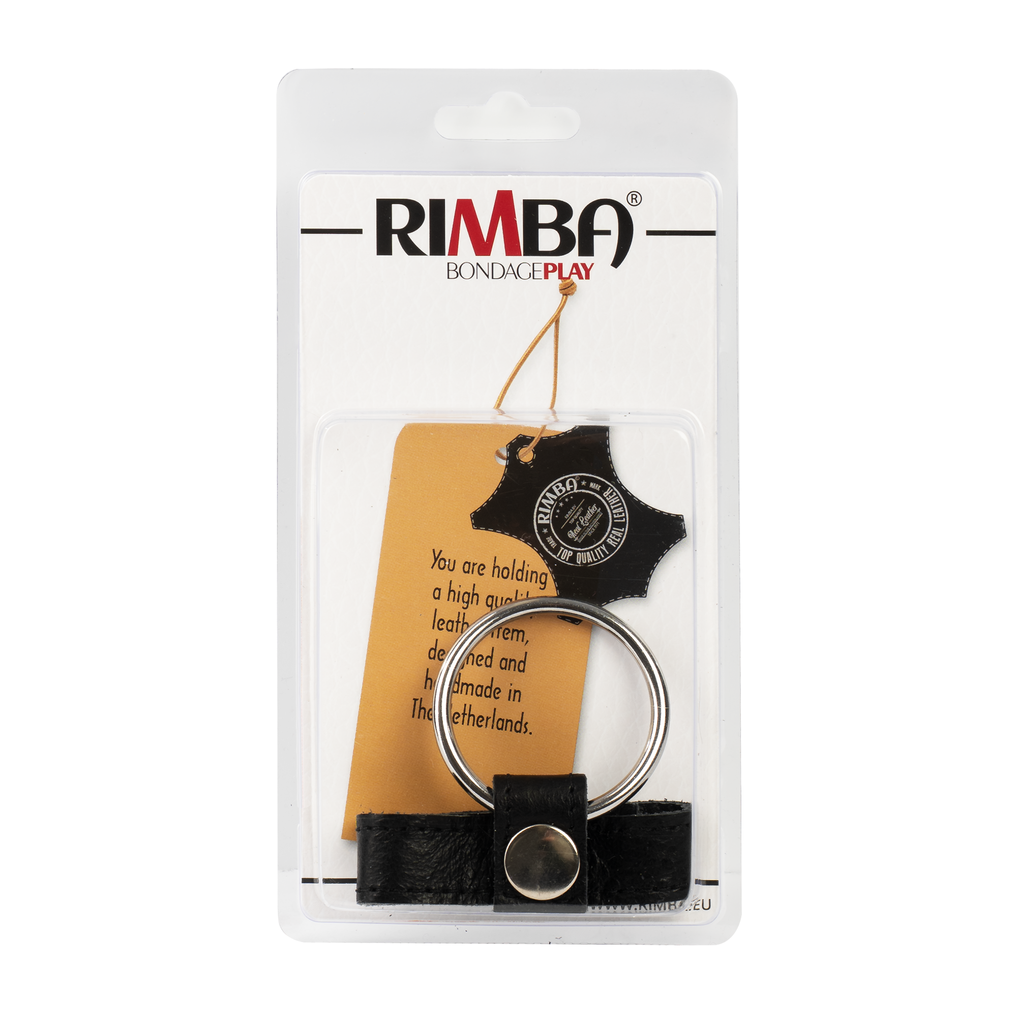 7: Rimba - Nappaleder Cockring mit auswechselbaren Metalring von 40 mm
