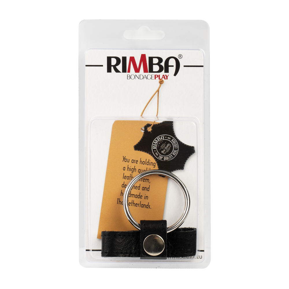 7: Rimba - Nappaleder Cockring mit auswechselbaren Metalring von 40 mm