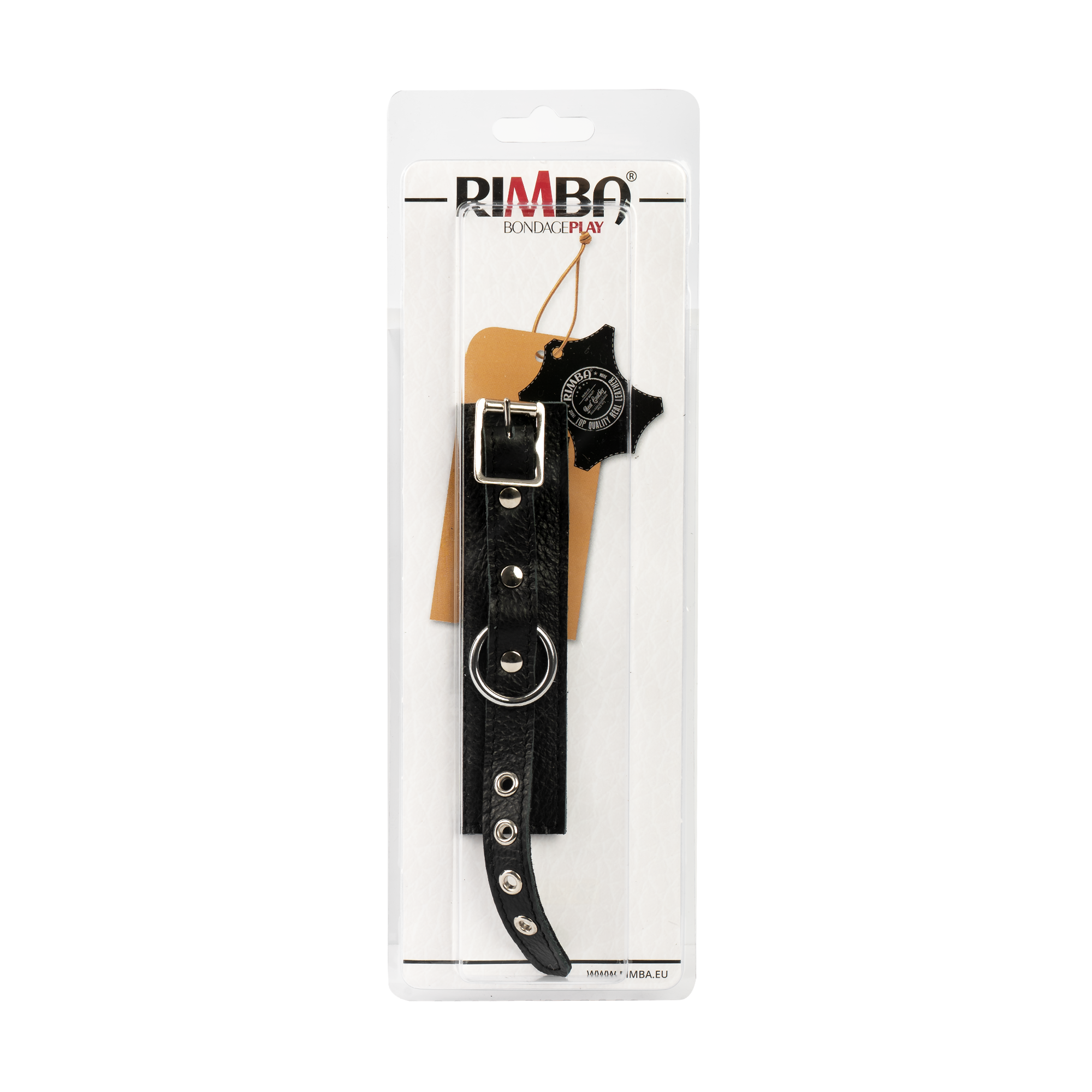 6: Rimba Bondage Play – Luxuriöse Penismanschette aus Leder – Schwarz