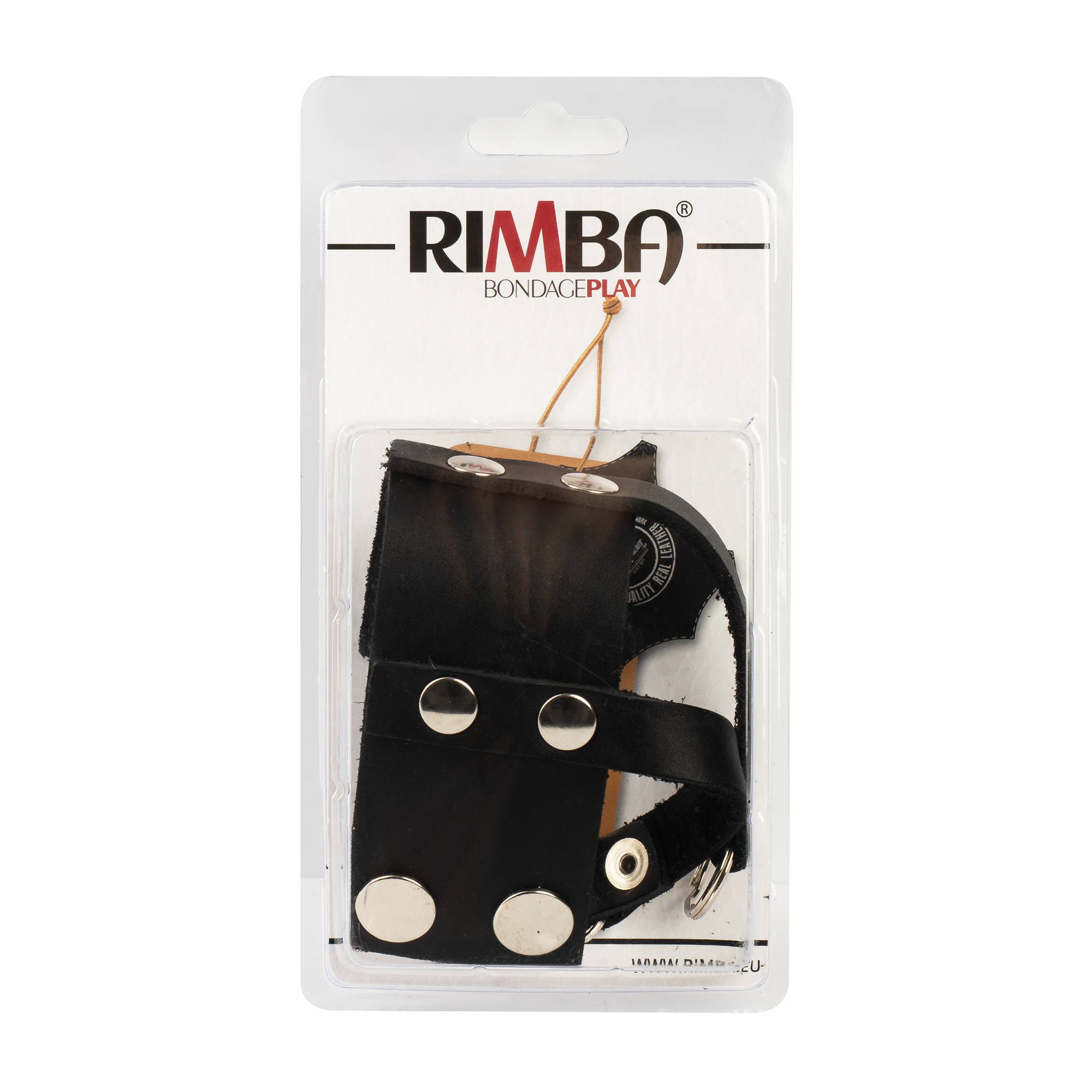 Rimba Bondage Play – Leder-Ballstretcher – Schwarz